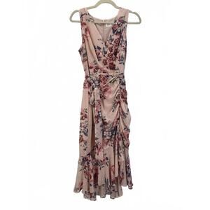 Eliza J NWT Floral Flutter Hem Textures Floral Dress Size 8